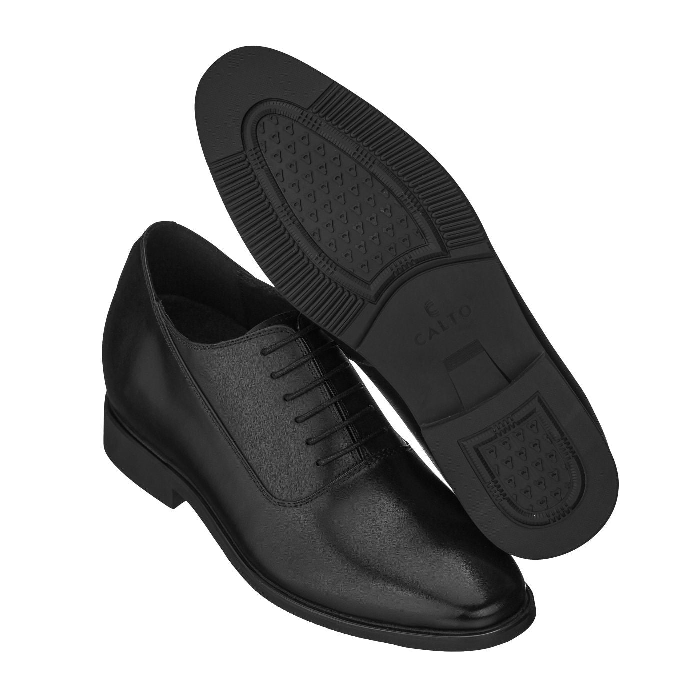 Elevator shoes height increase CALTO - G8082 - 3 Inches Taller (Black)