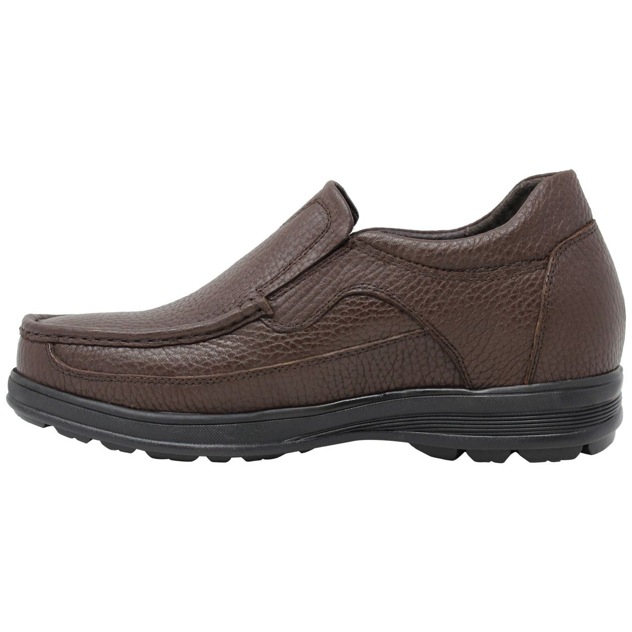 Elevator shoes height increase CALTO - G1827 - 3 Inches Taller (Brown) - Lightweight
