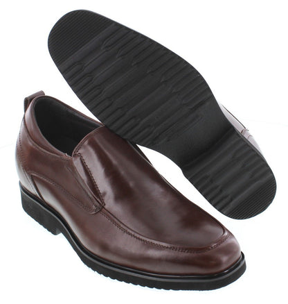 Elevator shoes height increase CALTO - T54010 - 2.8 Inches Taller (Dark Brown) - Size 7.5 Only