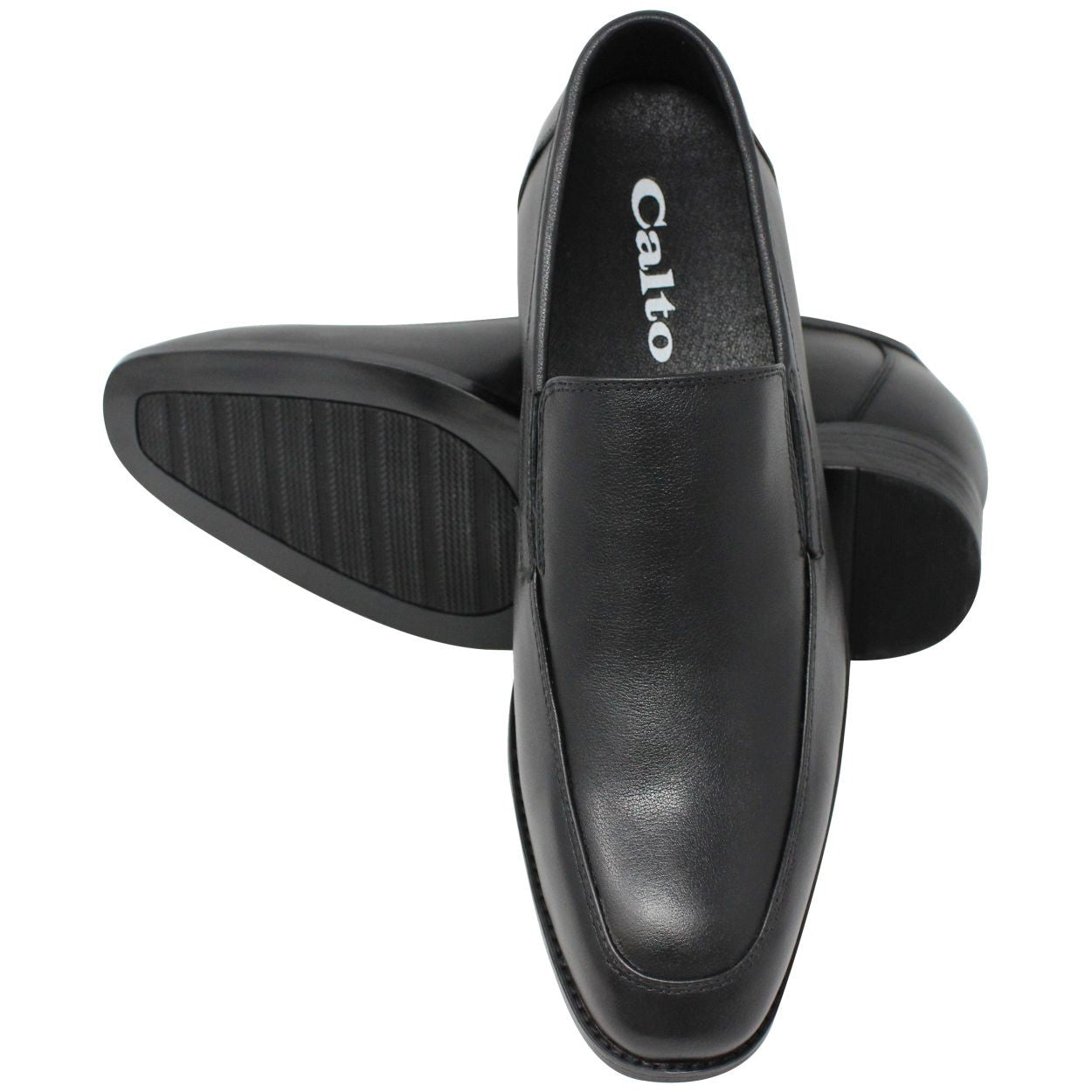 Elevator shoes height increase CALTO - Y40112 - 3.2 Inches Taller (Black)