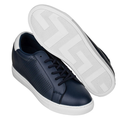 Elevator shoes height increase CALTO - H0832 - 2.6 Inches Taller (Dark Blue) - Lightweight
