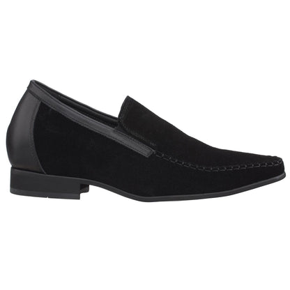 Elevator shoes height increase CALTO - Y5052 - 3.0 Inches Taller (Nubuck Black) - Lightweight